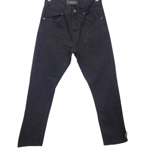 True Luck Black Men's Straight Leg 5 Pocket Denim Jeans Size 32 - Picture 1 of 10